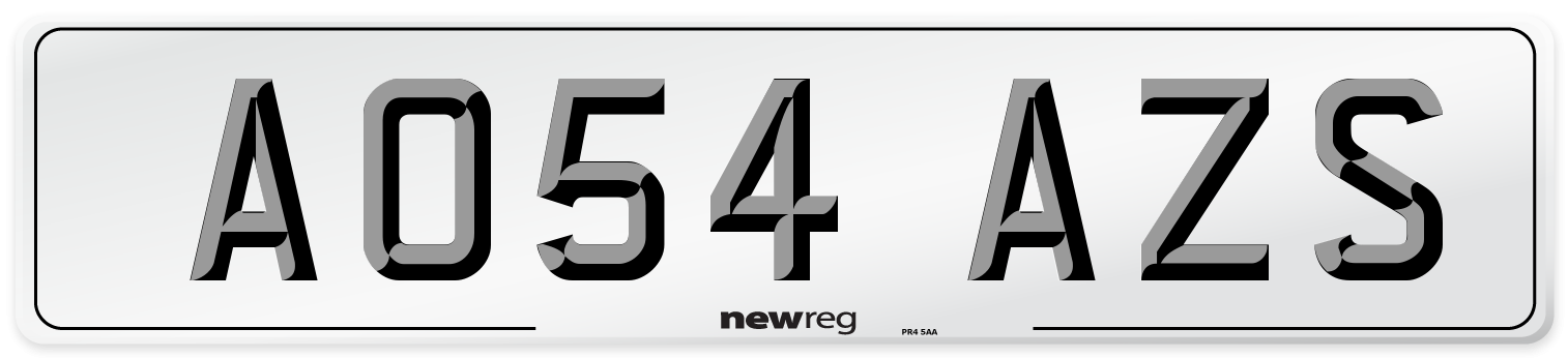 AO54 AZS Number Plate from New Reg